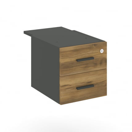 Тумба подвесная с двумя ящиками CONCEPT CN.PT-004 B/W Сандал Янтарный Антрацит_0