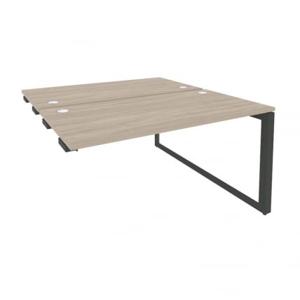 Стол-приставка двойной на О-образном м/к к опорым элем. ONIX O.MO-D.SPR-3.7 Дуб Аттик/Антрацит_0