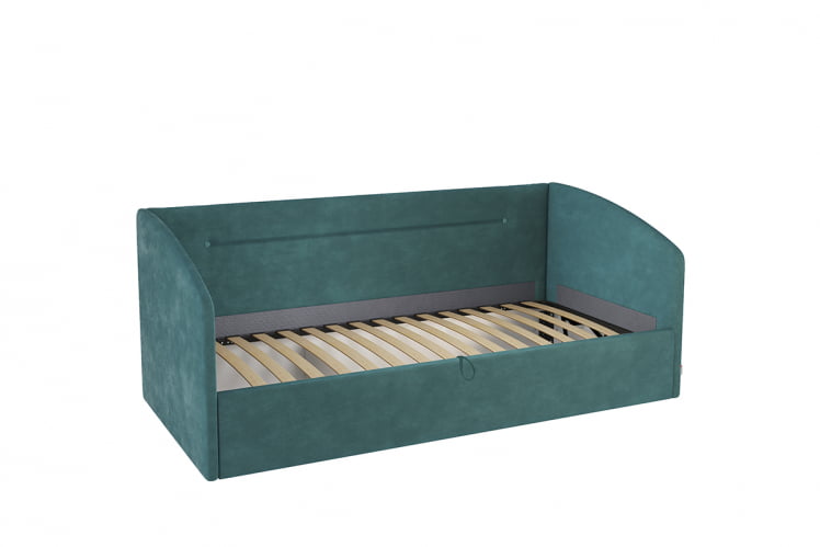 Кровать  0.9 Альба (Софа) КМ.S-16 сосна (велюр)_1