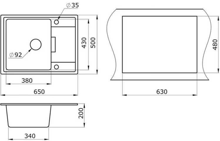Кухонная мойка GRANULA 6503 Антик_1