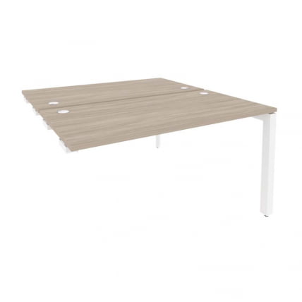 Стол-приставка двойной на П-образном м/к к опорным элем. ONIX O.MP-D.SPR-3.7 Дуб Аттик/Белый_0