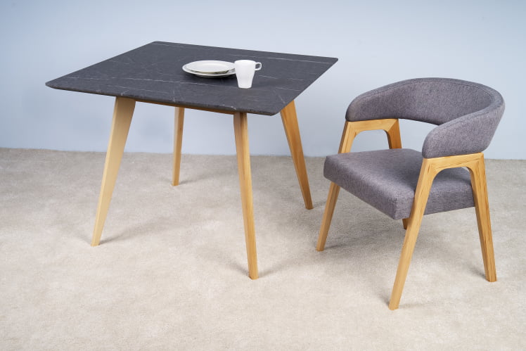 Стол Лунд квадратный 860*860 Мрамор Графит_5