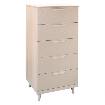 Комод Сканди с 5 ящиками Жемчужно-белый_0