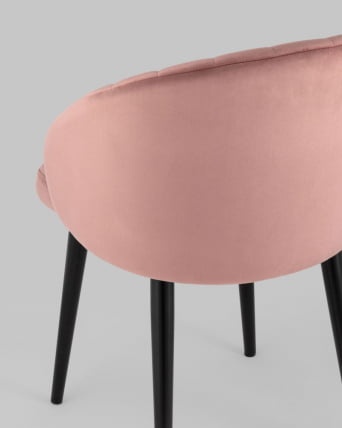 Стул с подлокотниками Брюссель велюр Пыльно-розовый_4
