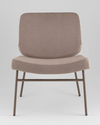 Кресло Эбигейл велюр бежевый, каркас бежево-серый_2