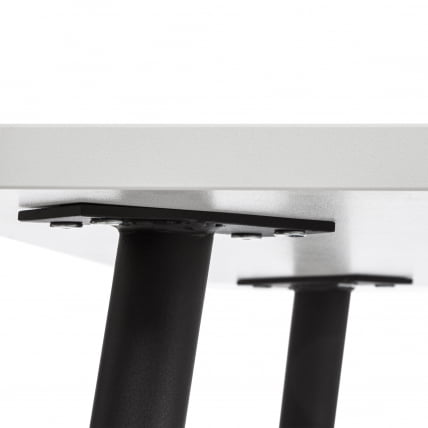 Стол PLUTO ЛДСП/металл, 120x80x77 см, Белый/Черный_4