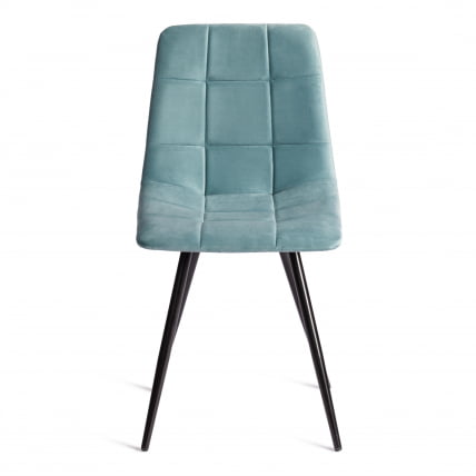 Стул CHILLY (mod. 7095-1) ткань/металл, 45x53х88 см, высота до сиденья 50 см, мятный barkhat 88/черный_4