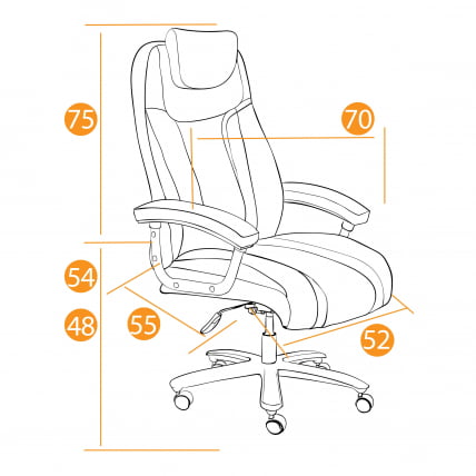 Кресло офисное Trust (max) кож/зам, коричневый/коричневый стеганный/коричневый, 36-36/36-36/6/36-36/06_17