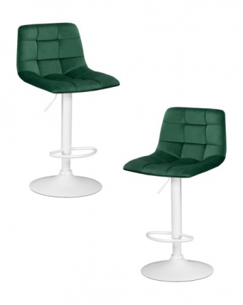 Стул барный DOBRIN TAILOR WHITE (зеленый велюр (MJ9-88)) 2 шт_0
