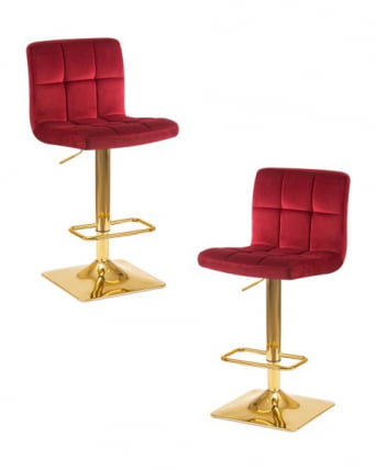 Стул барный ДОБРИН ГОЛДИЕ (бордовый велюр (МДЖ9-43)) 2 шт / DOBRIN GOLDIE (MJ9-43))_0
