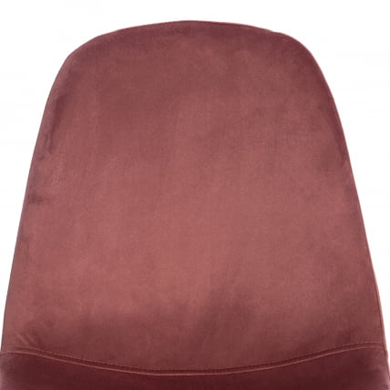 Стул BREEZE (mod. 4724) вельвет/металл, 44 х 53 х 87 см, Coral (коралловый) HLR44 / белый_6