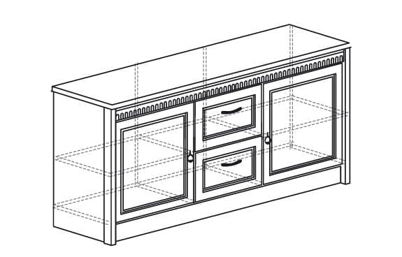 Тумба Лючия 191 Дуб Оксфорд серый_1