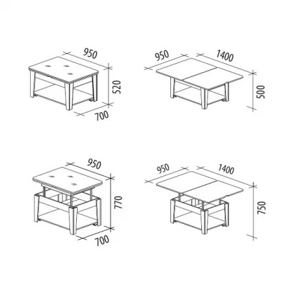 Стол журнальный Агат 32.10 Бунратти-Ваниль_4