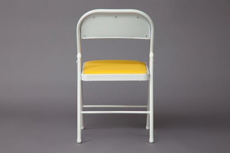 Стул складной FOLDER (mod. 032) / 1 шт. в упаковке каркас: металл, сиденье/спинка: экокожа, 41*51*76см, желтый_4
