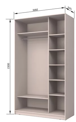 Шкаф-купе Хит-23-17-77 Лондон Аруба Венге_1