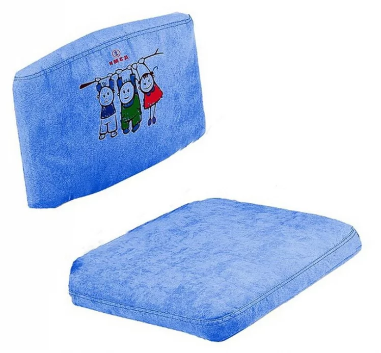 Чехол для стула Замша Голубая_0