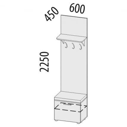 Панель с крючками комбинированная Тиффани 47.09.1 Сосна Астрид Мелинга Игуана Бежевый_1