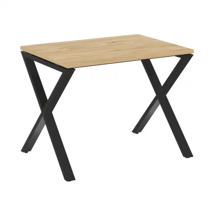 Стол рабочий LOFT VR.L-SRX-1.7 Металл черный Тиквуд светлый_0