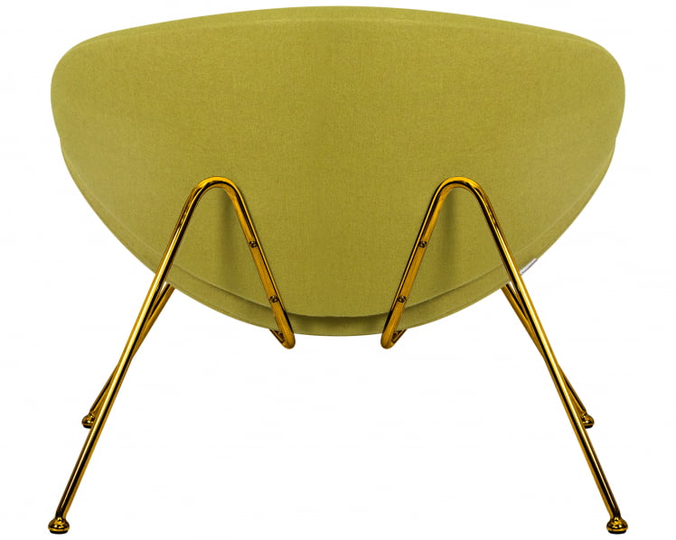 Кресло дизайнерское DOBRIN EMILY (светло-зеленая ткань AF3, золотое основание)_4