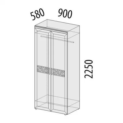 Шкаф двухдверный Тиффани 93.11_1