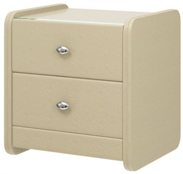 Тумба прикроватная с 2-мя ящиками №1 Бежевая_0