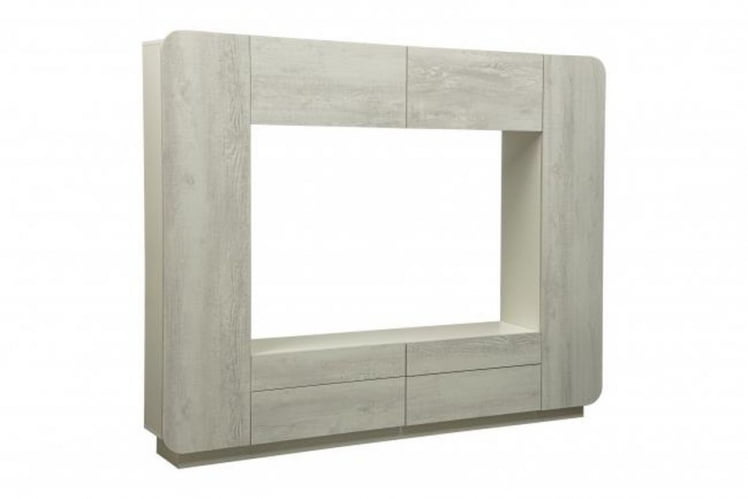 Шкаф многоцелевого назначения Лаванда-2 Белый Бетон пайн_0