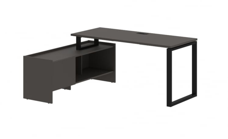 Стол с тумбой EDIS EQCT 17614 Мокко Черный_0