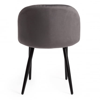Стул MELODY (mod. 4997) металл/вельвет, 52х49х78см, серый/черные ножки_3
