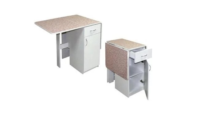 Стол-тумба с 1 ящ. в разборе 1 кат. 4040 мат ЛДСП белый_0