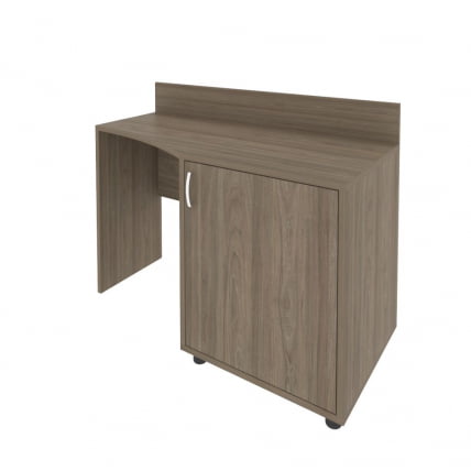 Стол (узкий) с тумбой и бортиком (правый) LIGHT С-СТУ-120 Пр Вяз Благородный_0