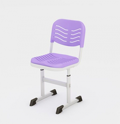 Ученический стул пластиковый (рост №4-6) Бежевый/Каркас серый_0