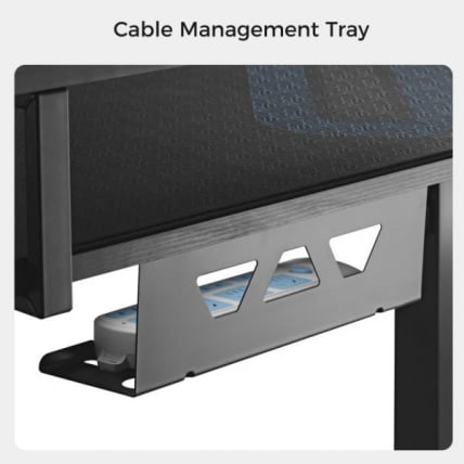 Стол для компьютера (для геймеров) U-образной формы с электрической регулировкой по высоте и трансформируемыми полками Eureka U-71_11