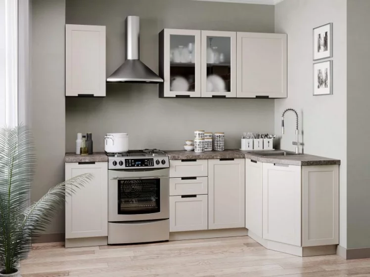 Шкаф кухонный 400 со стеклом Джамис ЛД 296.320.000.144 Черный Кашмир_2