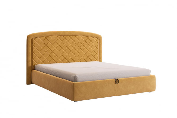Кровать 1.6 Сильва 2 с подъем. механизмом ZP.KM1.6-18 медовый (велюр)_0