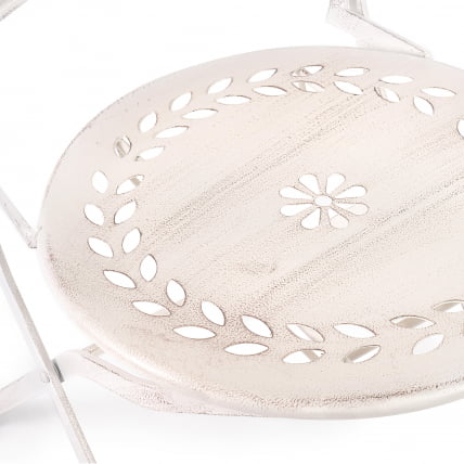 Комплект (стол + 2 стула) Secret de Maison Monique (mod. PL08-6241.6242) металл, стол:62*73, стул: 48*40*93, Античный белый (Antique White)_6