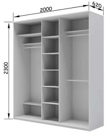 Шкаф-купе Хит-23-20-111 Ясень шимо светлый_1