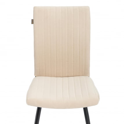 Стул обеденный Monte Carlo разборный, ткань велюр, 45х55х97, молочный/черный, (Porsche 2)_5