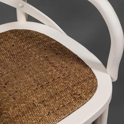 Стул с подлокотниками CROSS (mod.CB2008) дерево береза, 91х55х52см, butter white_7