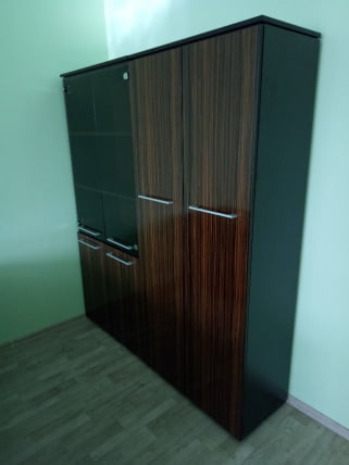 Шкаф с глухими дверьми MHC 85.1 Макассар/Венге Магия_1