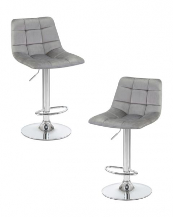 Стул барный DOBRIN TAILOR (серый велюр (MJ9-75)) 2 шт_0