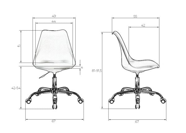 Офисное кресло для персонала ДОБРИН МИCКЕЙ (белый) 2 шт / DOBRIN MICKEY_9