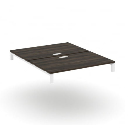 Двойной стол надставка на две опорные тумбы CONCEPT CN.DSN-006 Дуб Мали Белый_0