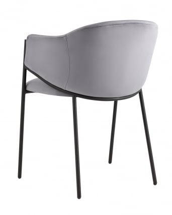 Стул Брасе велюр Серый / Brace_4