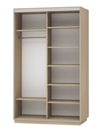 Шкаф-купе двухдверный Экспресс Дуо 1400х2200h Сакура/Дуб сонома_1