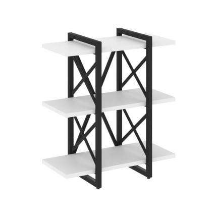 Стеллаж на регулируемых опорах - 3 полки LOFT VR.L-MST.O-3.4V Металл черный Белый Бриллиант_0