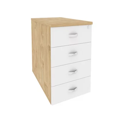 Тумба приставная / опорная ONIX O.TPO-1.7 Тиквуд Светлый/Белый_0