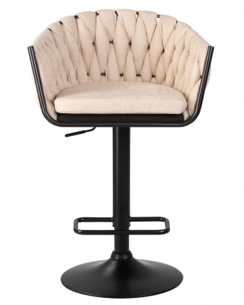 Стул барный DOBRIN LEON Бежевая ткань LAR 275-1_5