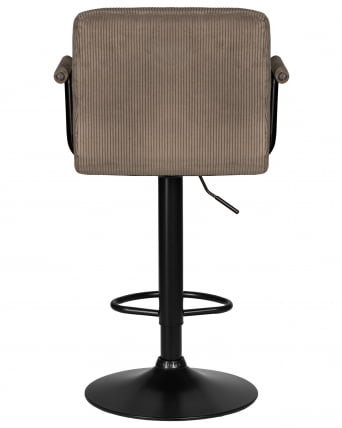 Стул барный DOBRIN KRUGER ARM BLACK (какао вельвет (LAR-E2041-05))_4