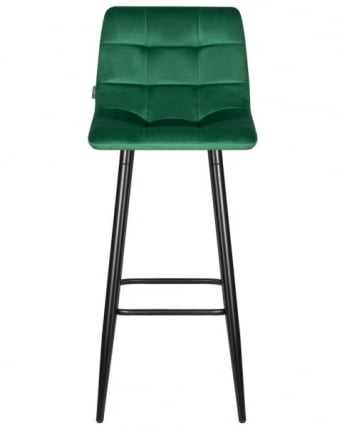 Стул барный ДОБРИН НИCОЛЕ (черные матовые ножки, зелёный велюр (108-64)) 2 шт / DOBRIN NICOLE_6