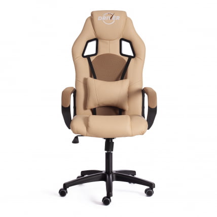 Кресло DRIVER (22) кож/зам/ткань, бежевый/бронза, 36-34/TW-21_4